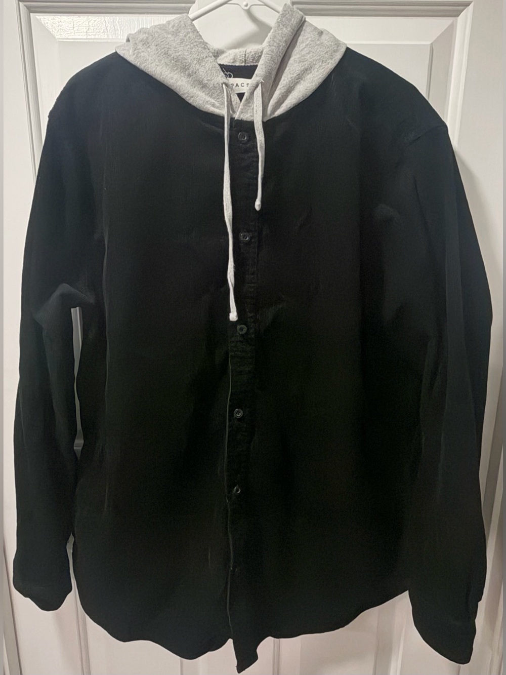 PacSun Black Corduroy Hooded Shirt Jacket / Shacket - Size XL